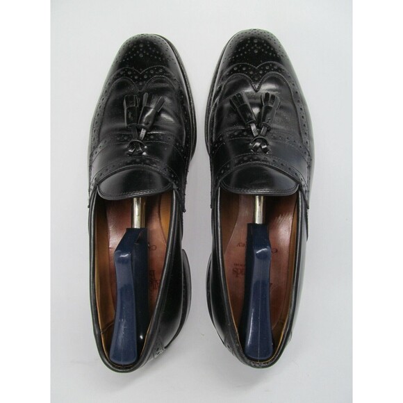 Allen Edmonds Chambrey Black Leather  Wingtip Tassel Loafers Size 9.5 D - Picture 6 of 10